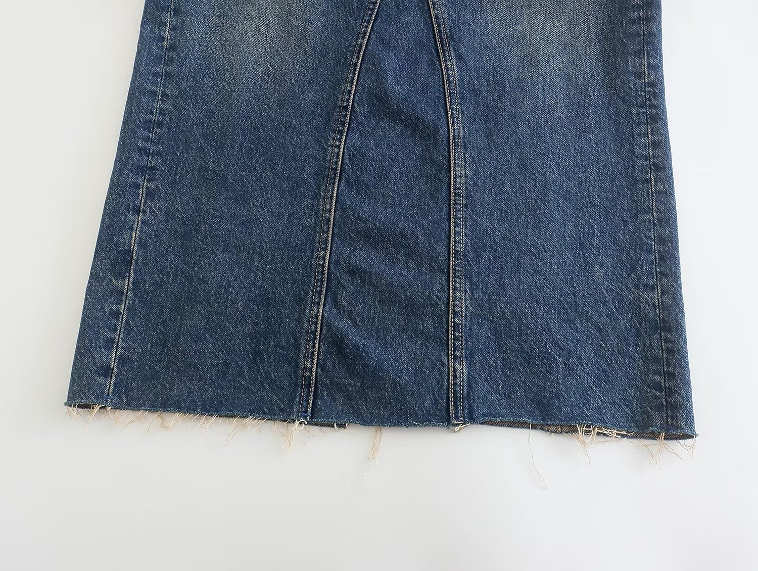 שמלת סטרפלס ג'ינס מקסי