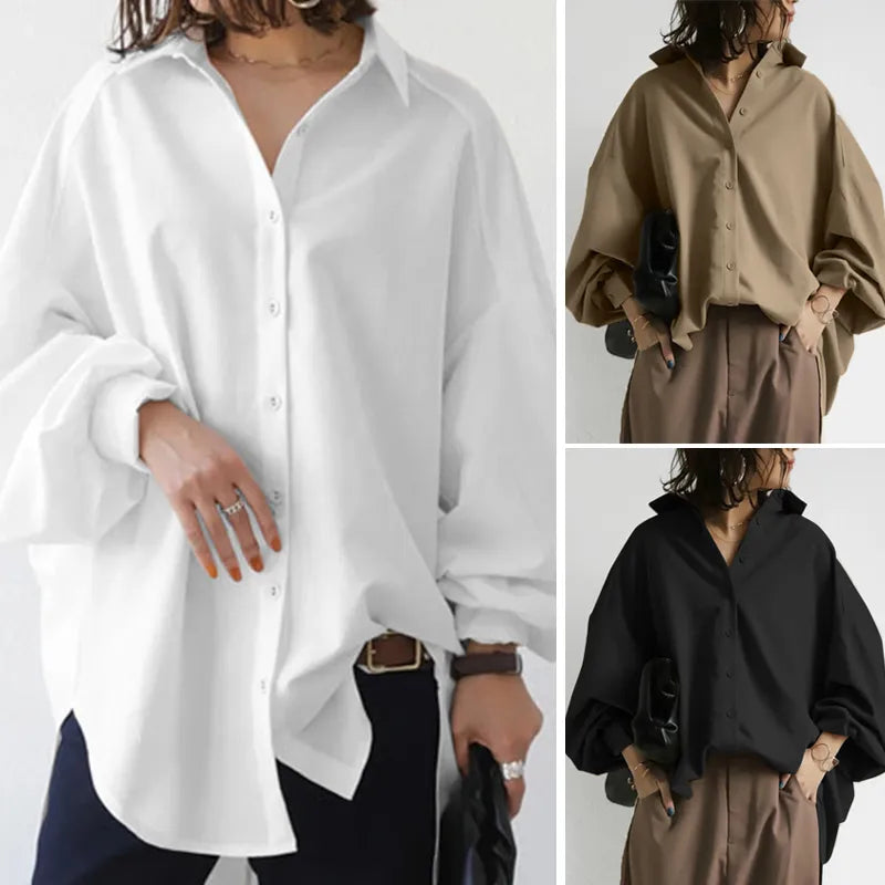 DONNA חולצה מכופתרת אוברסייז אלין