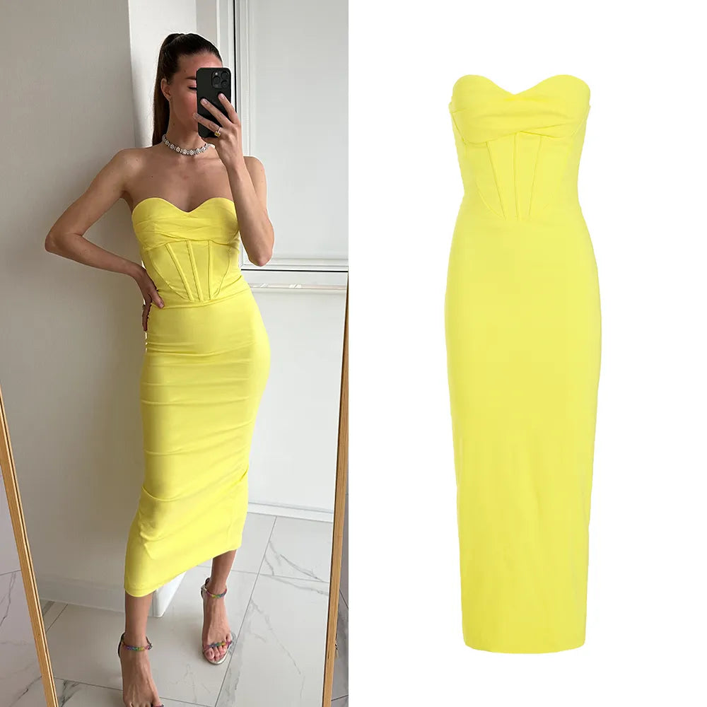 DONNA שמלת סטרפלס סאני