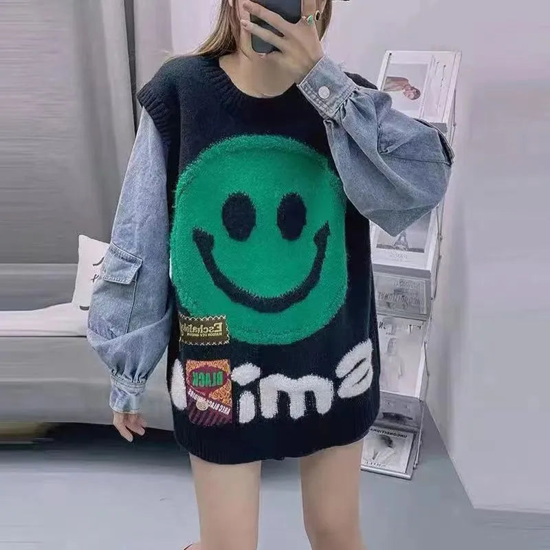 סוודר סמיילי ג'ינס