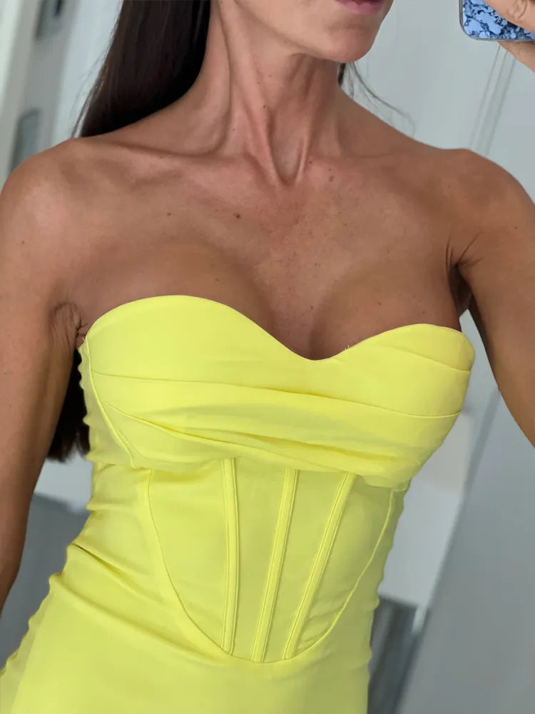 DONNA שמלת סטרפלס סאני