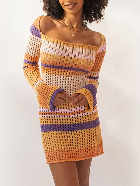 שמלה סרוגה אסקווייר - - donnafashion.co