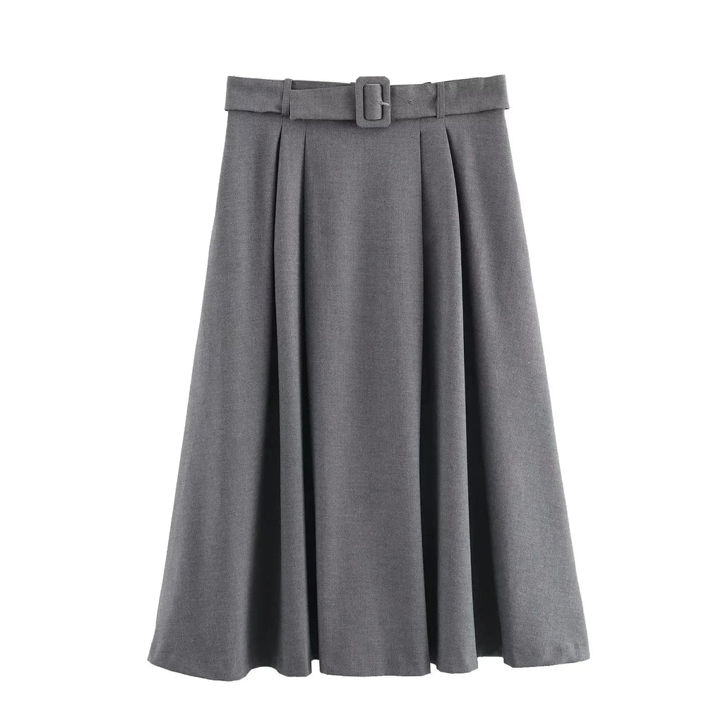 חצאית גריי וינטג' - - donnafashion.co