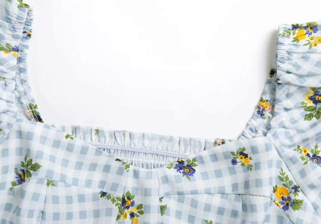 donnafashion.co - אופנת נשים - חולצות נשים - טופ Blue Tartan