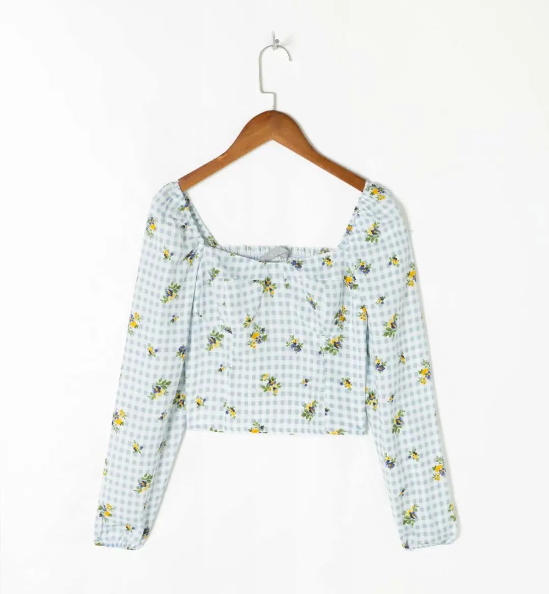 donnafashion.co - אופנת נשים - חולצות נשים - טופ Blue Tartan