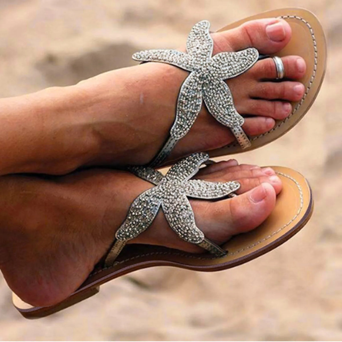 donnafashion.co - אופנת נשים - כפכפים - נעלי חוף כוכב ים
