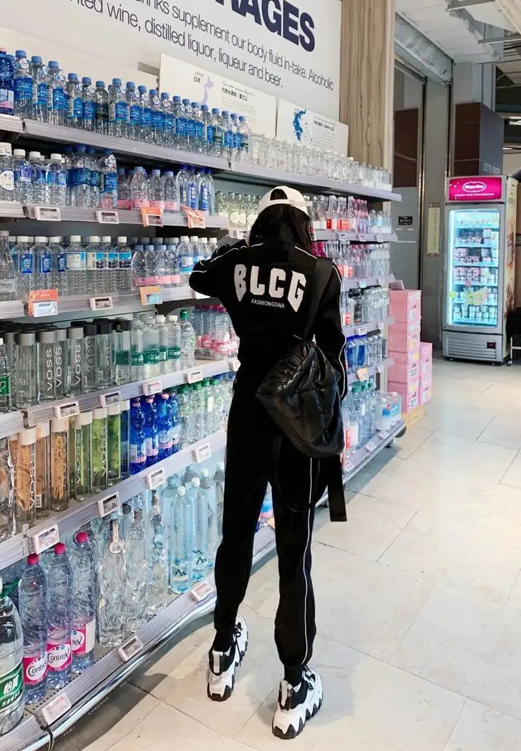 חליפת כותנה פול זיפ אפ