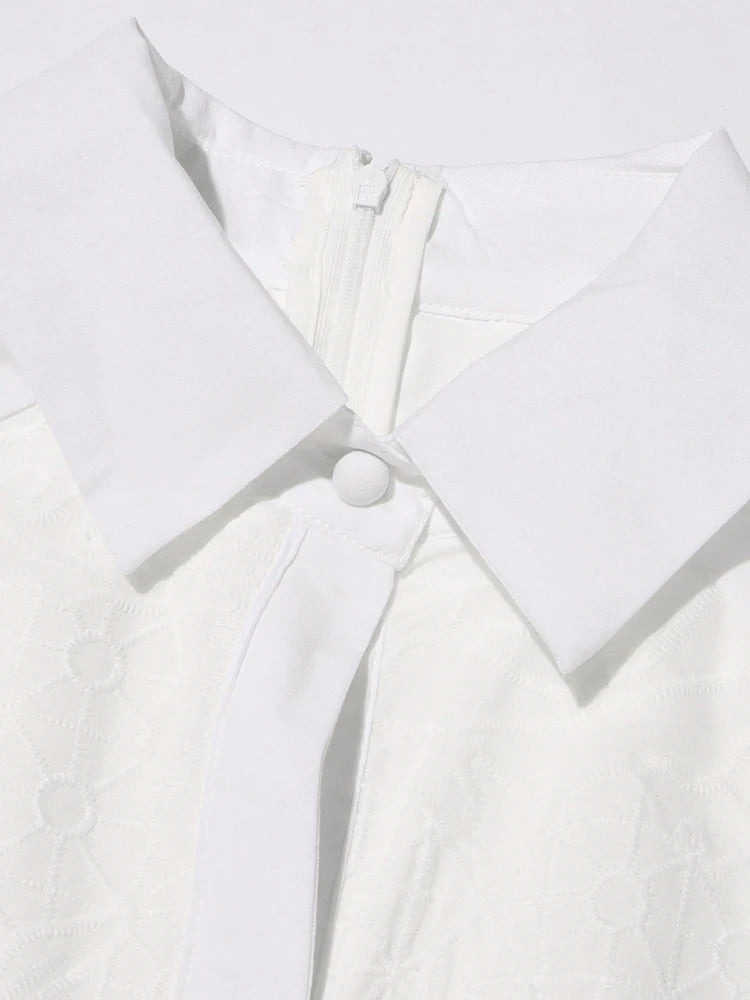 donnafashion.co - אופנת נשים - שמלות - שמלה לבנה אלומה