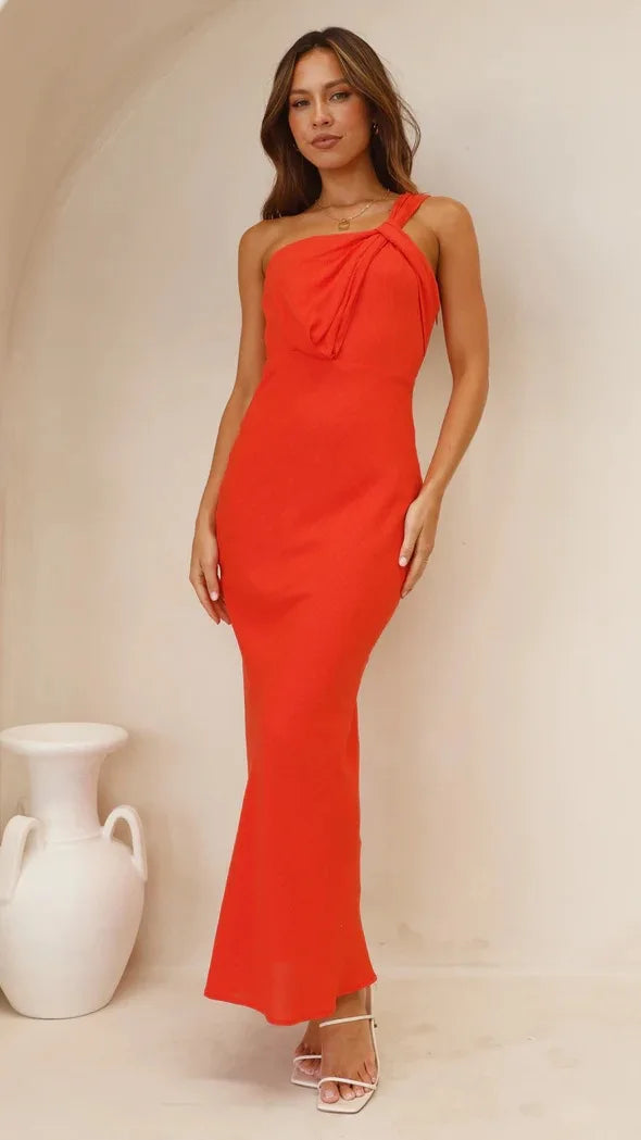 שמלת מקסי מסאטן VIOLA