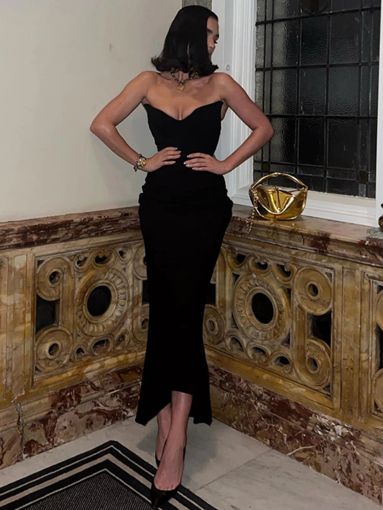 donnafashion.co - אופנת נשים - שמלות - שמלת סטרפלס JESSICA