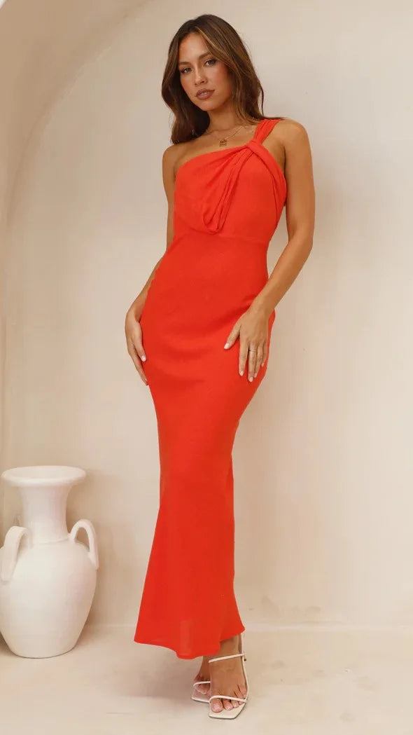 שמלת מקסי מסאטן VIOLA