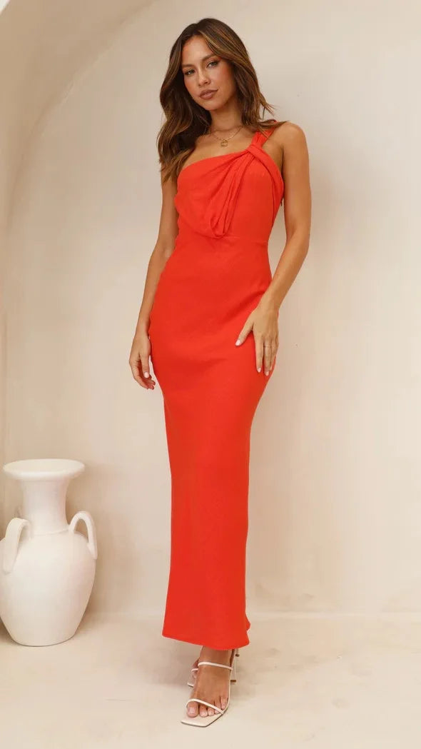 שמלת מקסי מסאטן VIOLA