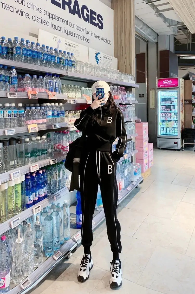 חליפת כותנה פול זיפ אפ