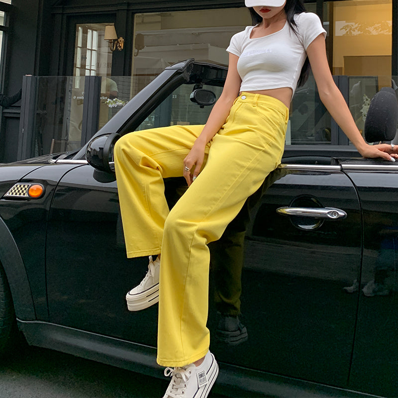 מכנס גזרה גבוהה CHAIN