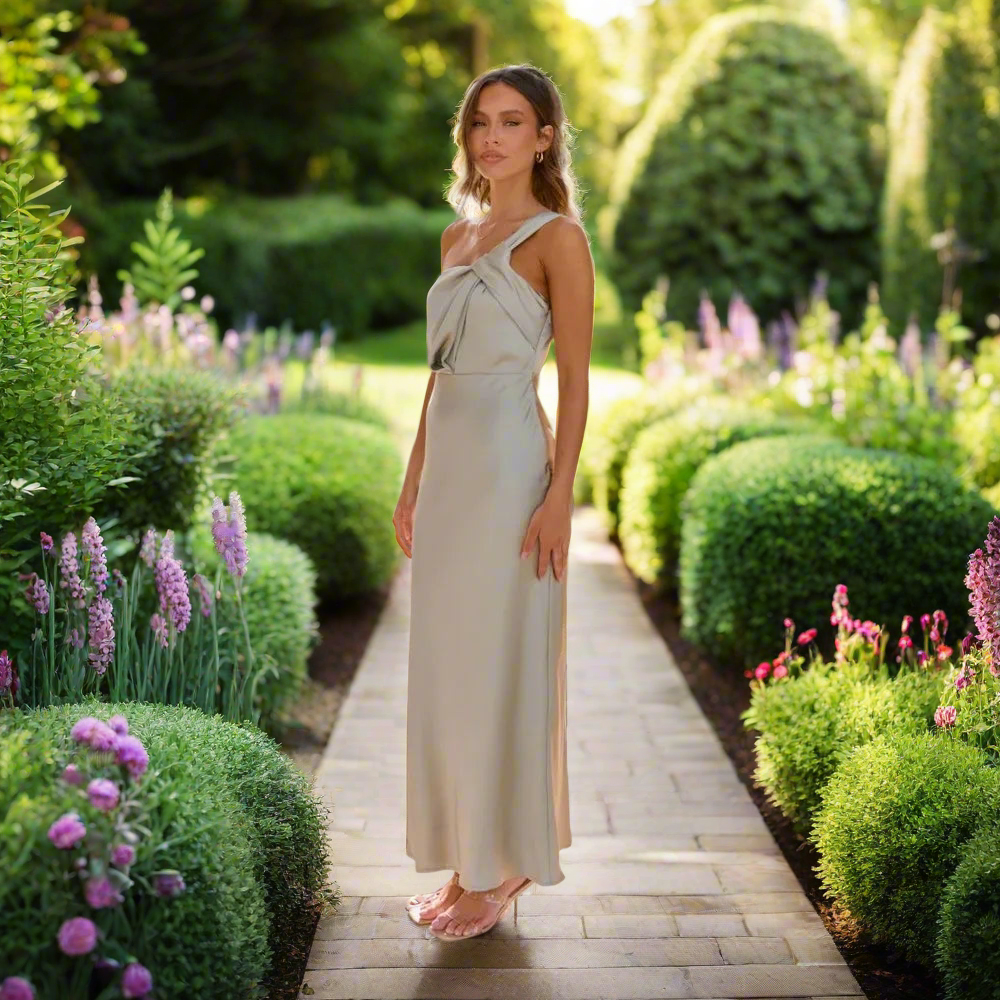 שמלת מקסי מסאטן VIOLA